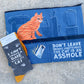 Cat Zipper Pouch - Large 14.25" X 10" Don't Leave Drinks Unattended